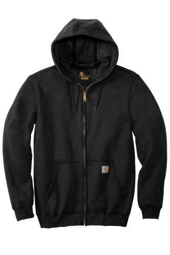 Carhartt Midweight Hooded Zip-Front Sweatshirt in Black