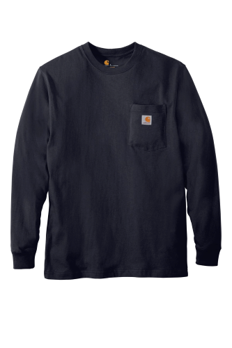 Carhartt Long Sleeve Workwear Navy Pocket T-Shirt