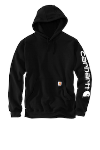 Carhartt Midweight Hooded Logo Sweatshirt CTK288 in Black