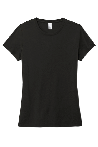 District Made Ladies Perfect Tri Crew Tee in Black