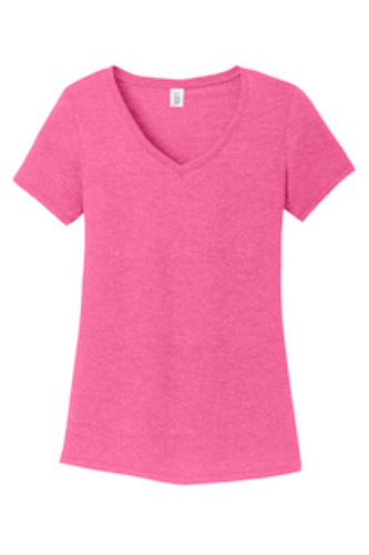 Fuchsia Frost District Made Ladies Perfect Tri V-Neck Tee by District ...
