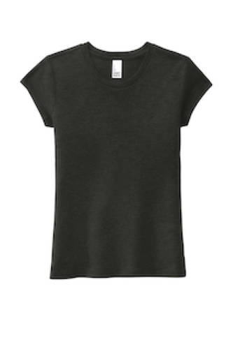 District Girls Perfect Tri Tee DT130YG in Black Frost
