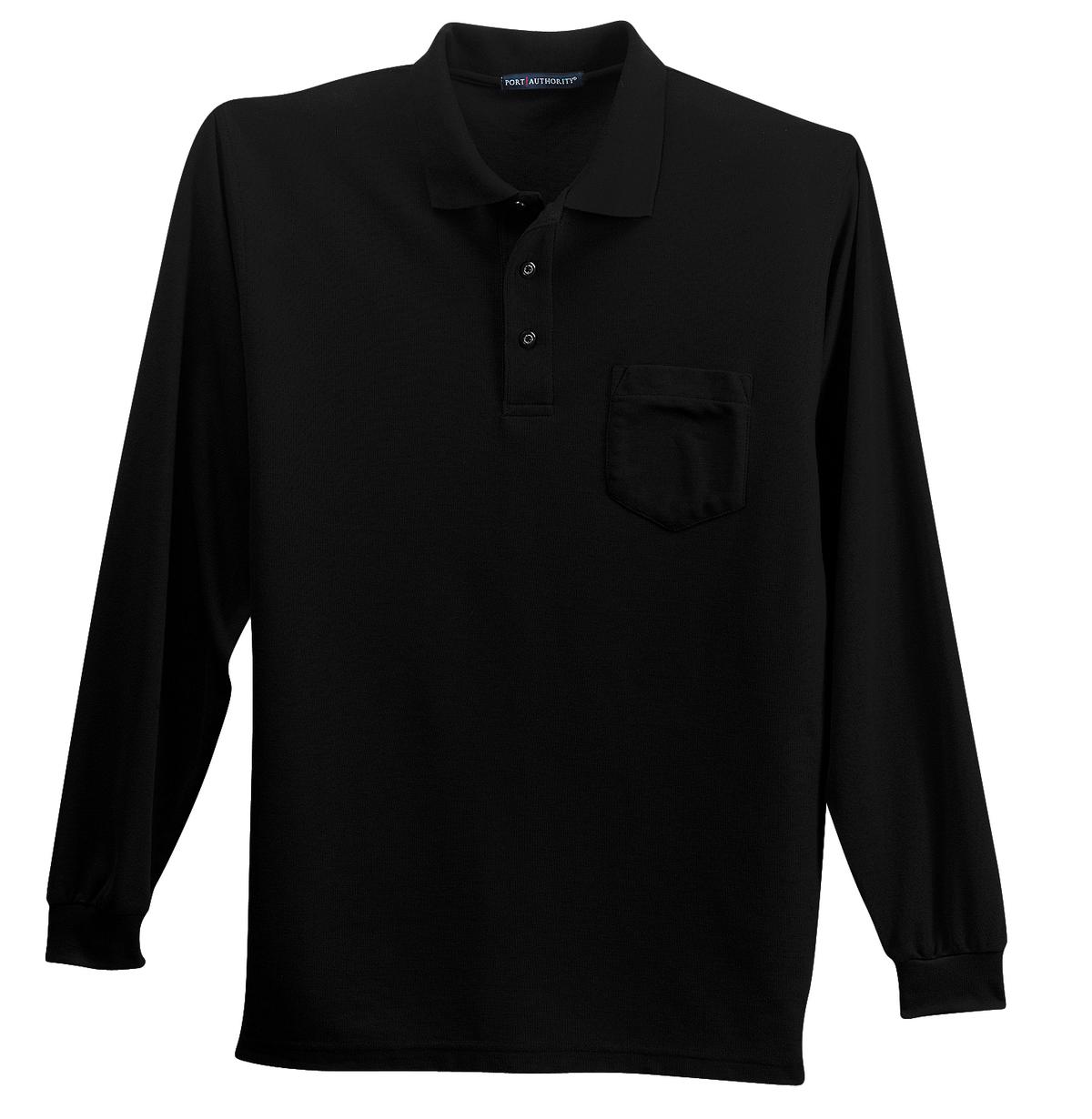Port Authority Long Sleeve Silk Touch Polo with Pocket | 3C