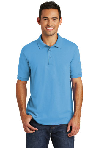 Port & Company 5.5-Ounce Jersey Knit Polo in Aquatic Blue