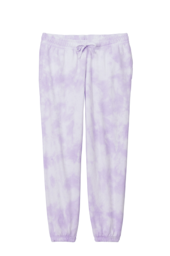 Port & Company Ladies Beach Wash Cloud Tie-Dye Sweatpant LPC140P in Amethyst