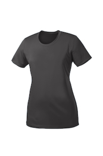 Port & Company Ladies Essential Performance Tee in Charcoal