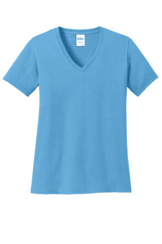 Port & Company Ladies 5.4-oz 100% Cotton V-Neck T-Shirt