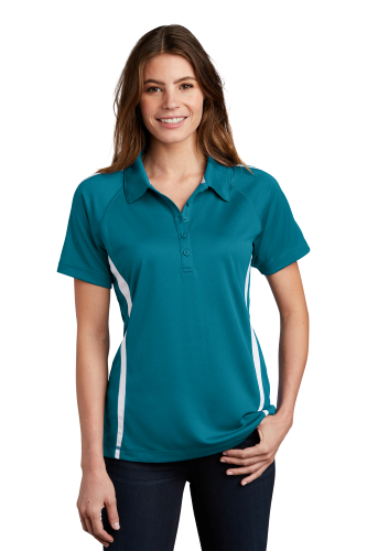 Sport-Tek Ladies PosiCharge Micro-Mesh Colorblock Polo