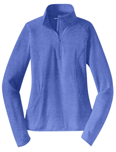 True Ryl Hthr Sport-Tek Ladies Sport-Wick Stretch 1/2-Zip Pullover by Sport-Tek - Heritage 