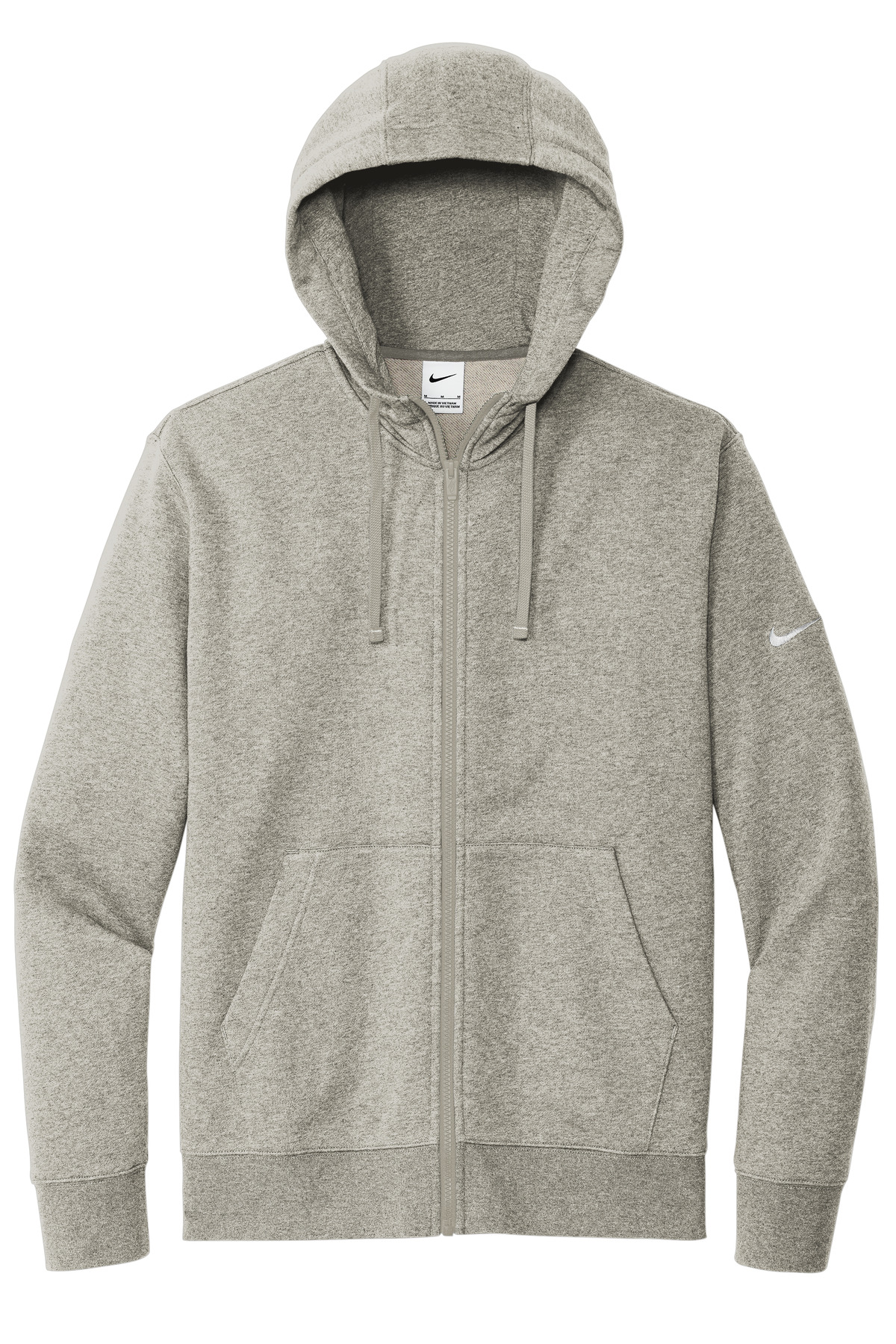 Nike Custom Ladies Club Fleece Sleeve Swoosh Full Zip Hoodie University Red XL