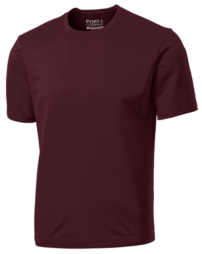 Port & Company Essential Performance Tee in Ath Maroon