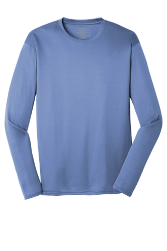 Port & Company Long Sleeve Performance Tee in Carolina Blue