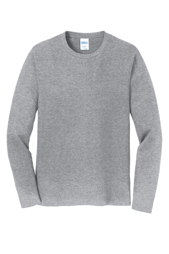 Port & Company Long Sleeve Fan Favorite Tee in Athletic Hthr