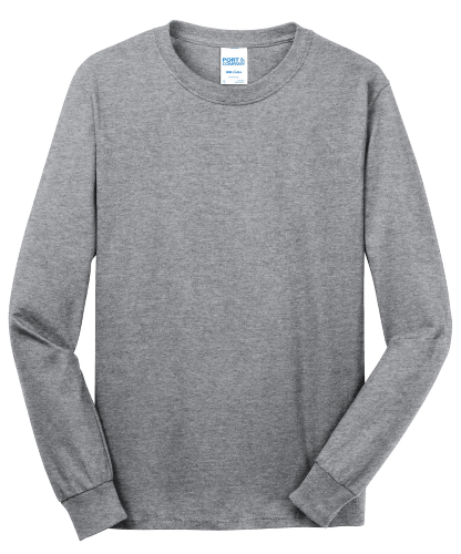 Adult long sleeve tee in Athletic Heather