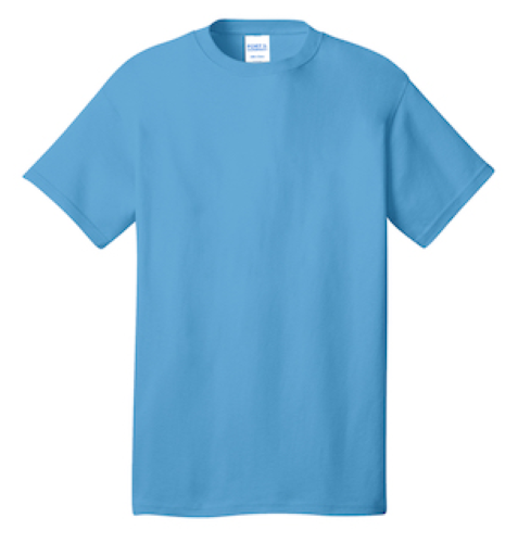 Port & Company Tall Core Cotton Tee in Aquatic Blue