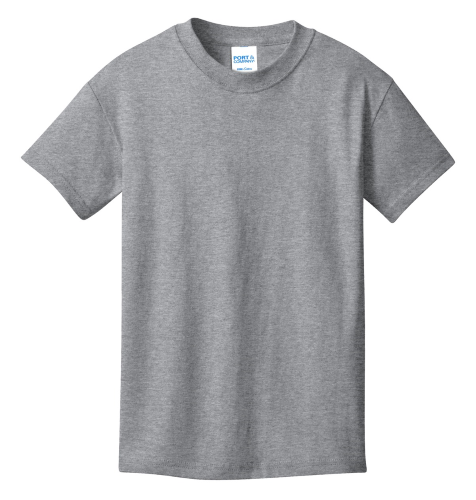 Youth cotton tee in Athletic Heather