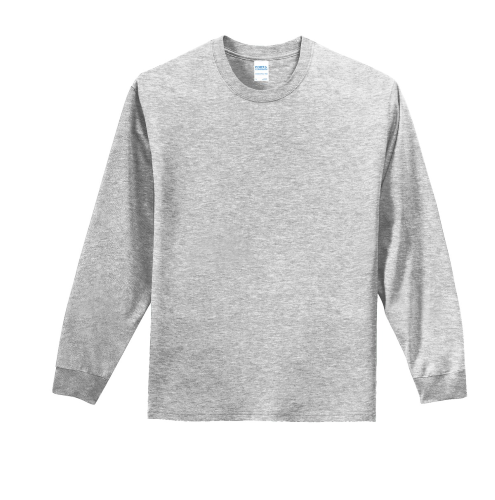 Port & Company Tall Long Sleeve Essential T-Shirt in Ash