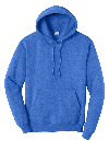 Hthr Royal 2- Port & Company® 7.8 oz 50/50  Hooded Pullover