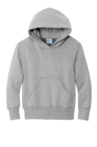 Port & Company Youth Pullover Hooded Sweatshirt in Ash