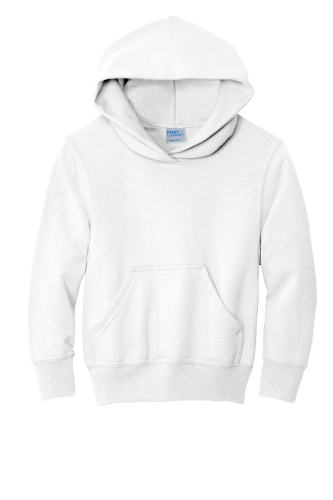 Youth pullover hoodie in White