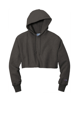 Champion Women s Reverse Weave Cropped Cut Off Hooded Sweatshirt RW01W The Shirtery