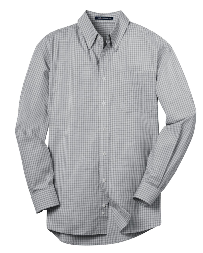 Men's Plaid Pattern Easy Care Shirt