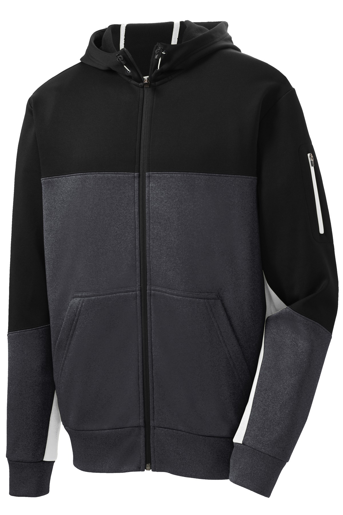 Sport-Tek Tech Fleece Colorblock Full-Zip Hooded Jacket | Will