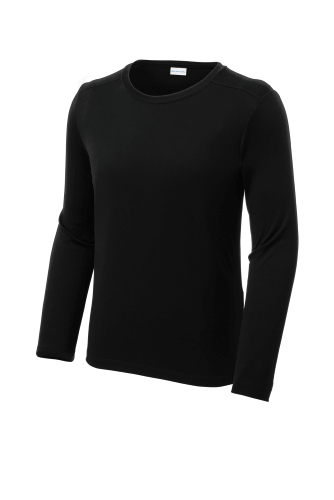 Sport-Tek Youth Posi-UV Pro Long Sleeve Tee in Black