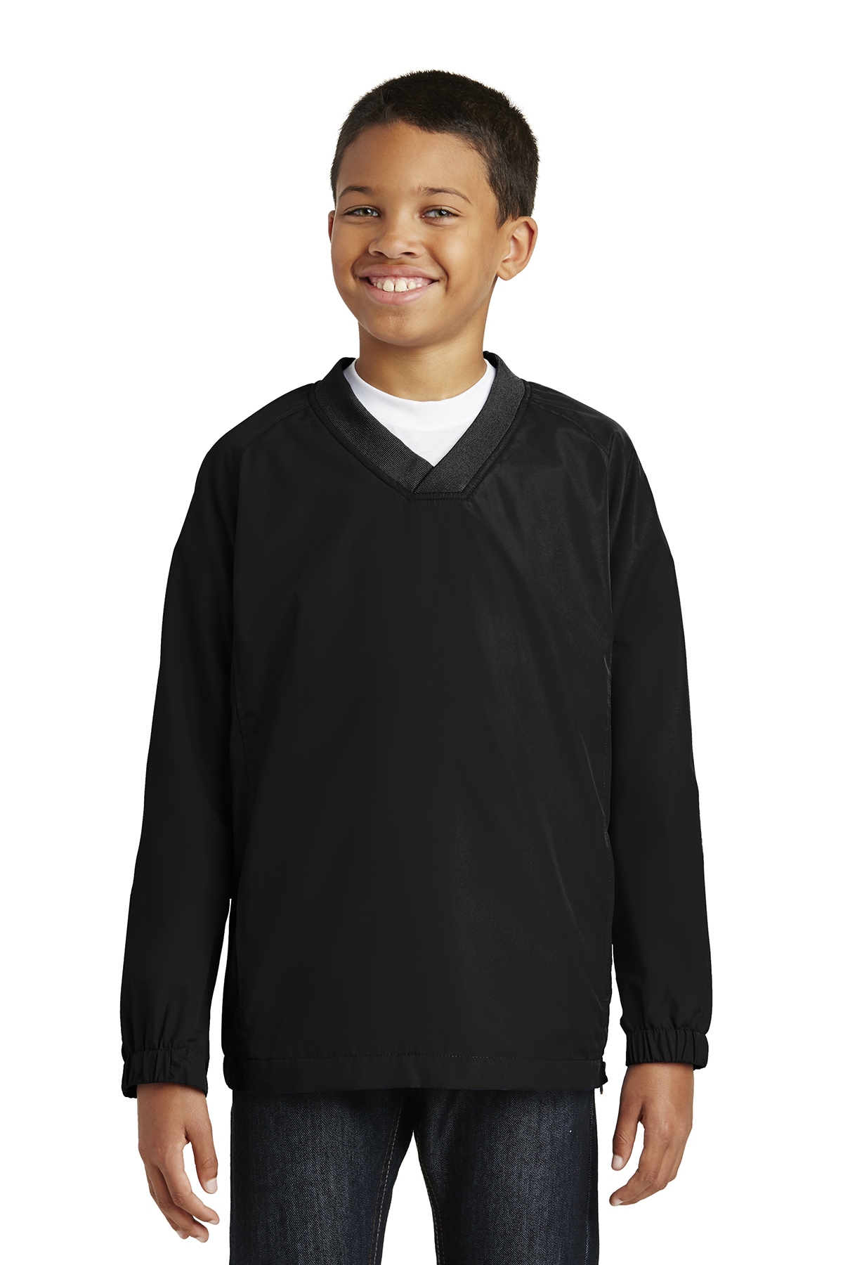 Sport-Tek Youth V-Neck Raglan Wind Shirt | The LS Swap Shop
