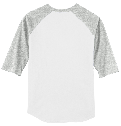 White Grey Hth Sport-Tek Youth Colorblock Raglan Jersey by Sport-Tek ...