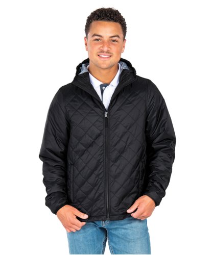 MEN'S LITHIUM QUILTED HOODED JACKET Black - 910 | New Wave