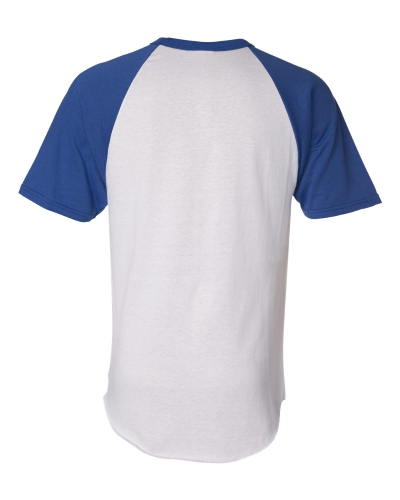 White Royal Short Sleeve Baseball Jersey by Augusta Sportswear - Ashley ...