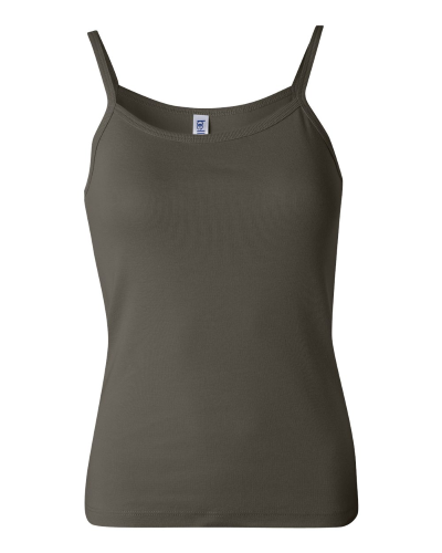 Bella Ladies 1x1 Rib Spaghetti Strap Tank Top Big Printing T Shirt Company