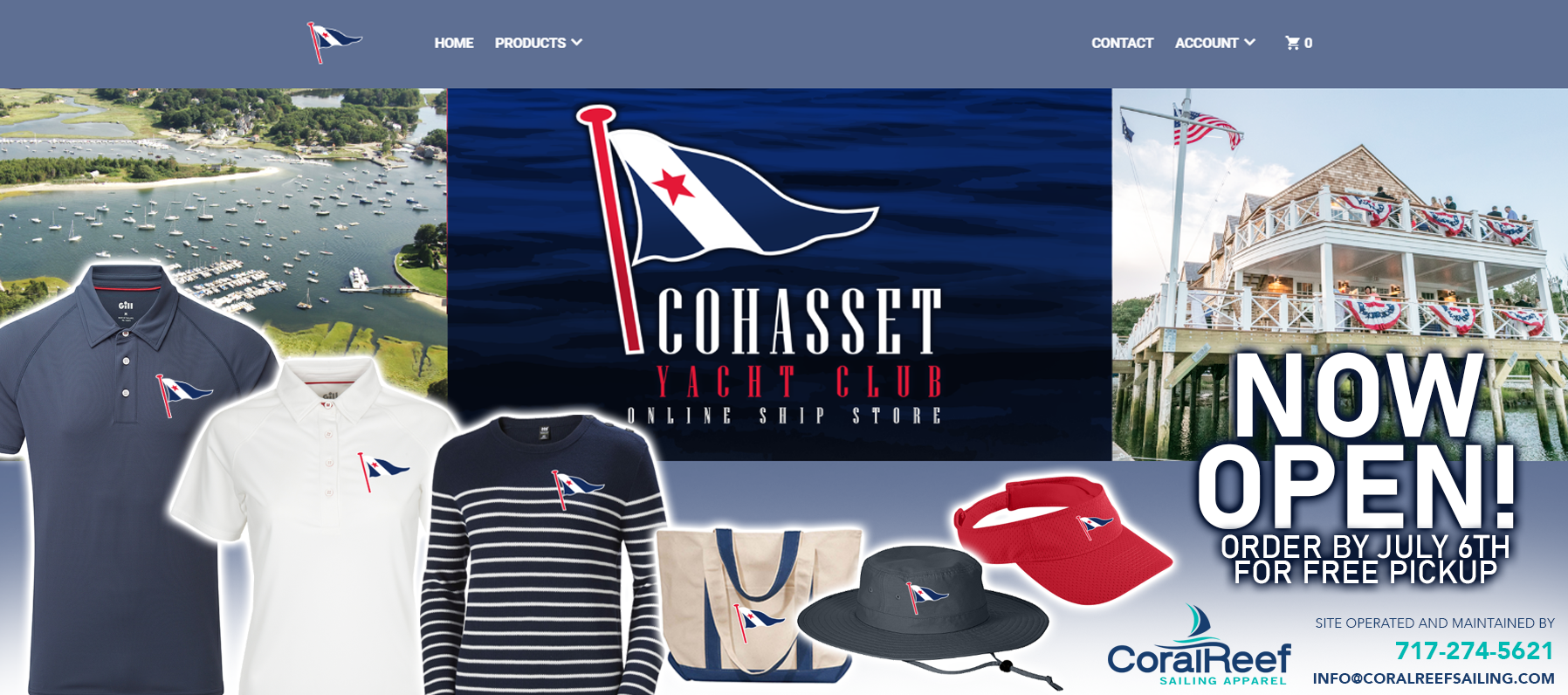Cohasset Yacht Club Coral Reef Sailing Apparel