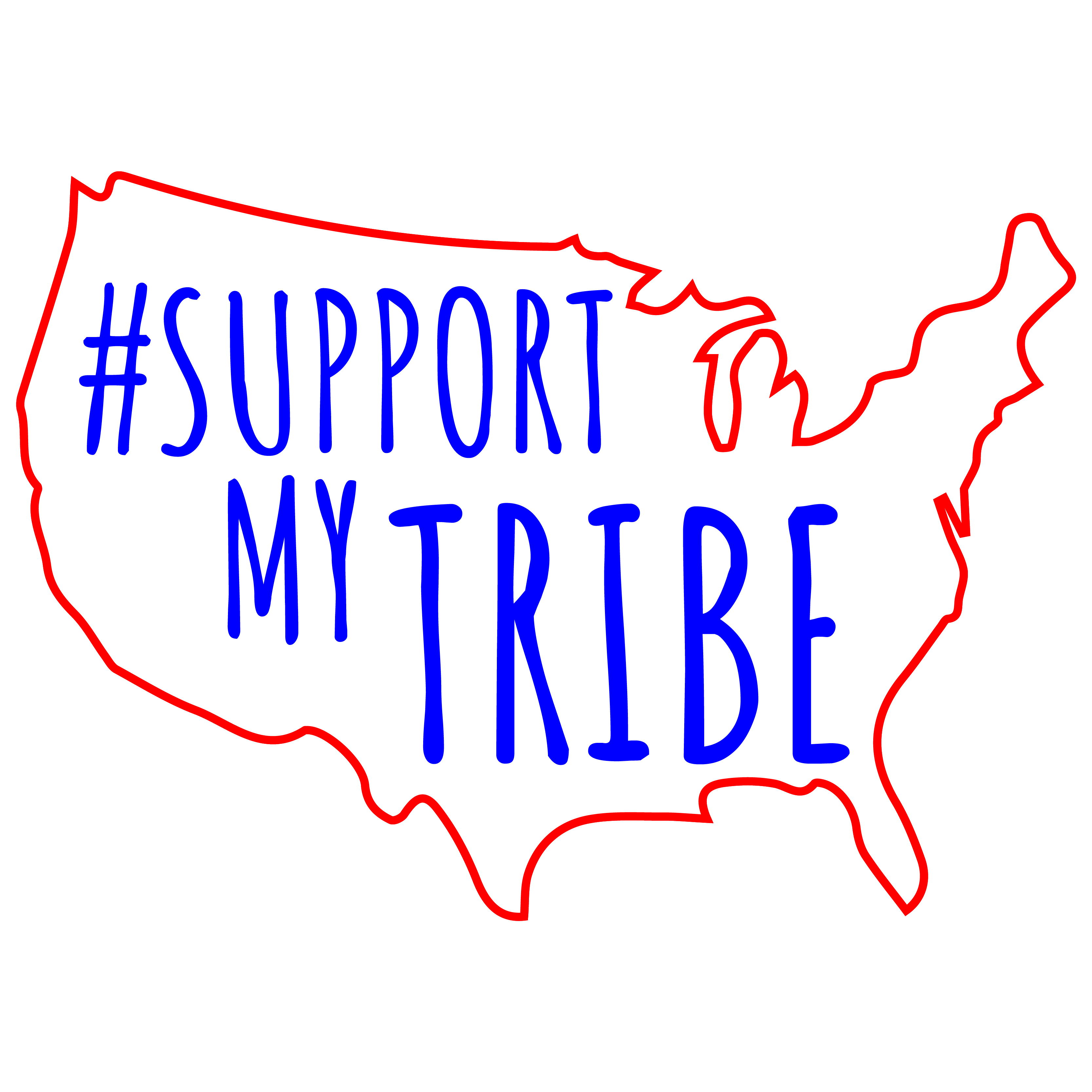Support My Tribe by Hanker Personalized Products 