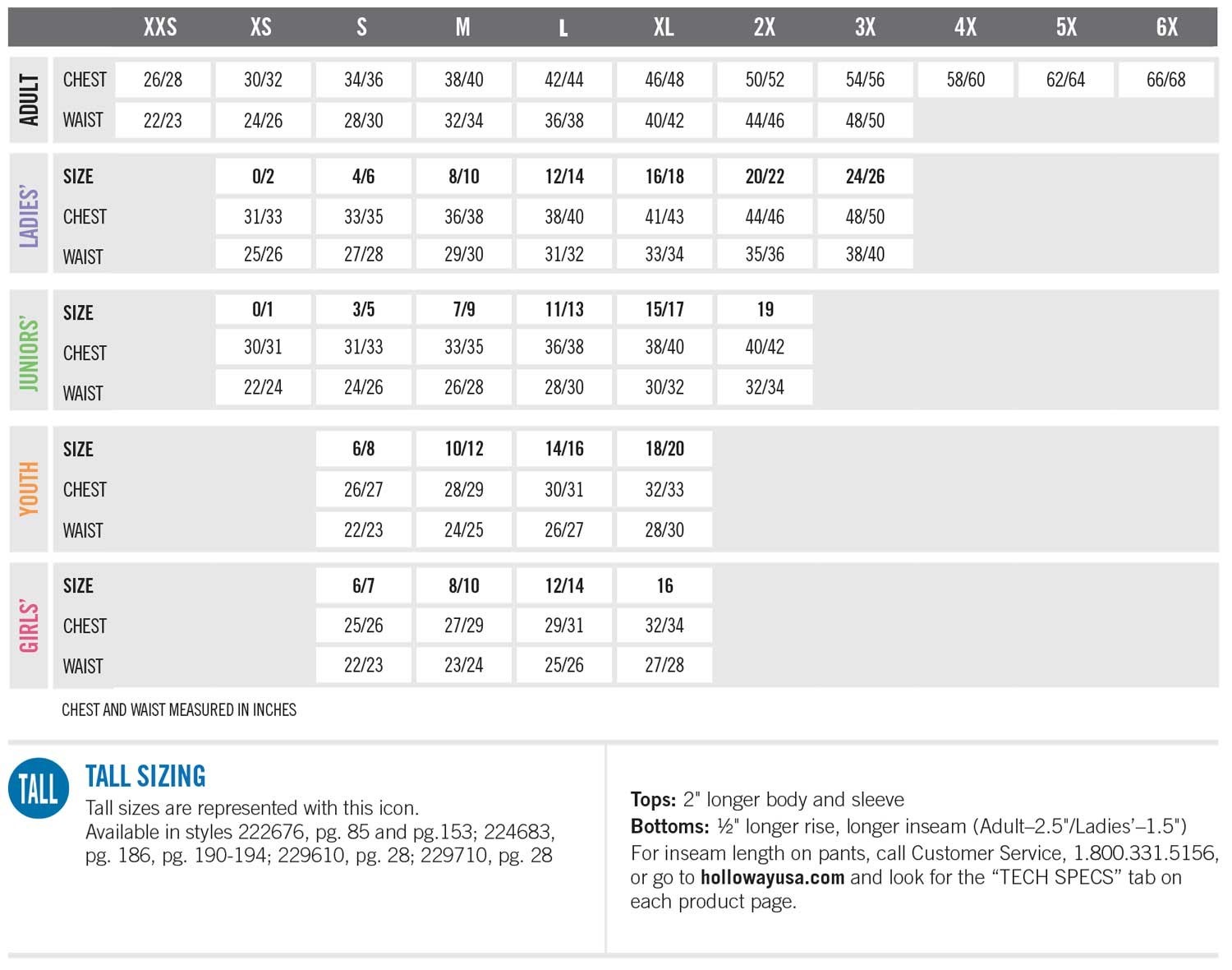 mk belt size chart