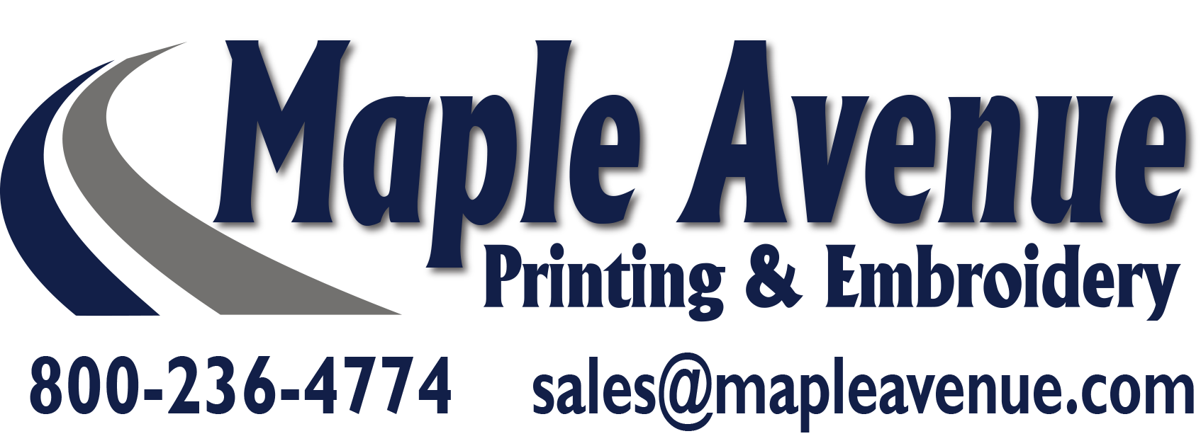 Maple Avenue Apparel embroidered shirts and screen printed tshirts