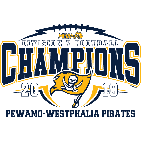 Division 7 Champions 2019 Pewamo Westphalia T Shirt Mhsaa
