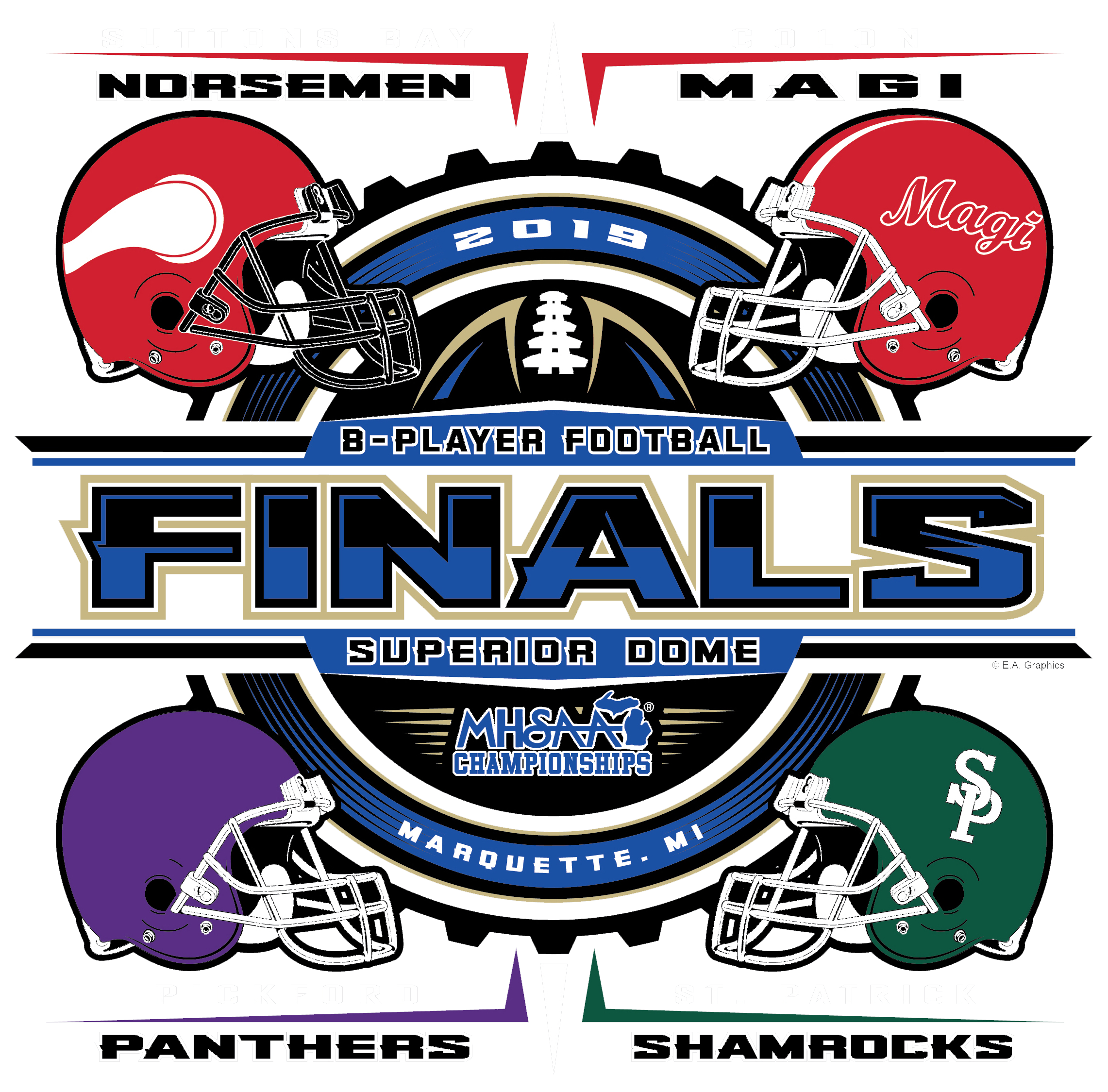 8 Player Mhsaa 2019 Football Finals T Shirt Mhsaa Football